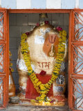 Hindu God and Shrine, Maheshwar, Madhya Pradesh State, India Photographic Print by R H Productions 