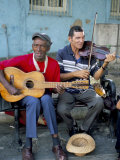 Musicians Playing Salsa, Santiago De Cuba, Cuba, West Indies, Central America Fotografisk tryk af R H Productions Musicians Playing Salsa, Santiago De Cuba, Cuba, West Indies, Central America Fotografisk tryk af R H Productions