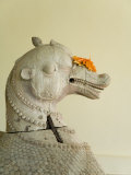 Wooden Sculpture at the Leela Hotel, Mobor, Goa, India Photographic Print by R H Productions 