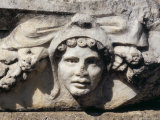 Detail of Carved Stone Head, Aphrodisias, Anatolia, Turkey Photographic Print by R H Productions 