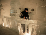 Smirnoff Ice Bar, Ice Hotel, Quebec, Quebec, Canada Photographic Print by Alison Wright