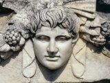 Detail of Carved Stone Head, Aphrodisias, Anatolia, Turkey Photographic Print by R H Productions 
