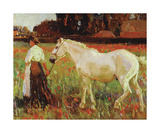 The Poppy Field Premium Giclee Print by Sir Alfred Munnings