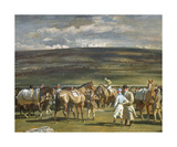 In The Saddling Paddock, March Meet, Cheltenham Premium Giclee Print by Sir Alfred Munnings