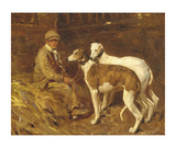 Boy With Greyhounds Premium Giclee Print by Sir Alfred Munnings