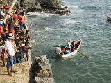 Fishermen at Pedra Badejo, Santiago, Cape Verde Islands, Africa Photographic Print by R H Productions 
