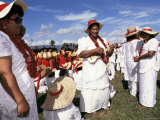 Lady Dancers, Independence Day, Apia, Upolu, Western Samoa Islands Photographie par Upperhall 