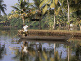 Typical Backwater Scene, Where Canals and Rivers are Used as Roadways, Kerala State, India Photographic Print by R H Productions 