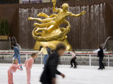 Ice Rink at Rockefeller Center, Mid Town Manhattan, New York City, New York, USA Photographic Print by R H Productions 