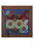 An Amish Ocean Waves Design Coverlet Giclee Print