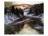 Winter Stream Giclee Print by Robert Blum