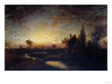 Sunset Along the Road, 1866 Giclee Print by Thomas Birch