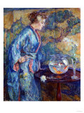 Girl in Blue Kimono, 1911 Giclee Print by Soren Emil Carlsen