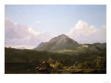 Camp Fire in the Maine Wilderness, Circa 1850 reproduction procédé giclée par Frederic Edwin Church