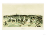 View of the Public Gardens and Boston Common from Arlington Street, 1866 reproduction procédé giclée par Eugene Atget