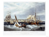 View of New York Quarantine, Staten Island, 1833 reproduction procédé giclée par John Bachman