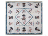 A Fine Broderie Perse Bird and Floral Design Quilt, 1800-1815 Giclee Print