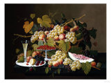 Still Life with Fruit and Champagne Giclee-trykk av David Gilmour Blythe Still Life with Fruit and Champagne Giclee-trykk av David Gilmour Blythe