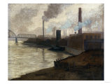 Industrial Scene, Mills on the Monongahela Giclee-trykk av Filipo Or Frederico Bartolini