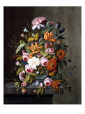Summer Flowers in a Glass Bowl Impressão giclée por Frederic Edwin Church