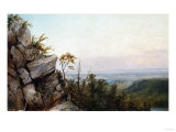 Rocks and Landscape Impressão giclée por Frederic Edwin Church