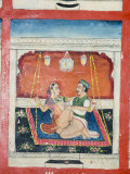 Scenes from the Kama Sutra from Cupboard in the Juna Mahal Fort, Dungarpur, Rajasthan State, India Photographie par R H Productions 