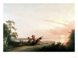 The First Ship Giclee-trykk av Thomas Jones Barker The First Ship Giclee-trykk av Thomas Jones Barker