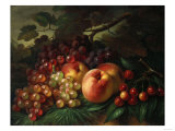 Still Life with Peaches and Grapes, 1863 Giclee Print by Frederic Edwin Church