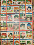 Scenes from the Kama Sutra in a Cupboard in the Juna Mahal Fort, Dungarpur, Rajasthan State, India Photographie par R H Productions 