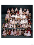 A Collection of German and French Bisque Headed Dolls Giclee Print