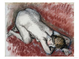 Naked Woman Kneeling, Circa 1889-1895 Giclee-trykk av David Gilmour Blythe Naked Woman Kneeling, Circa 1889-1895 Giclee-trykk av David Gilmour Blythe