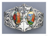A White Metal and Enamel Belt Buckle, 'Tristan Und Isolde' Alexander Fisher (1864-1936) Giclee Print by Nelson And Edith Dawson