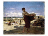 On the Beach Giclee Print by Edwin Howland Blashfield