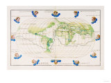 Battista Agnese: Portolan Atlas 10, Venice 1544. Depicting the Voyage of Magellan Giclee Print