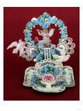 A Pop-Up Card a Winged Cherub Playing a Flute, Early 20th Century Giclee Print