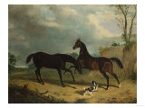 Hunters and a Spaniel in a Wooded Landscape, 1835 Giclee Print by Henry Thomas Alken
