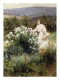 Picking Wild Flowers Giclee Print by Leon Bakst