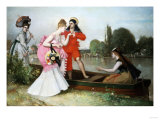 Paseio En Barcacio Giclee Print by Emilio Boggio