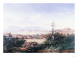 View of the Pueblo with Volcanoes Giclee Print by Emilio Boggio