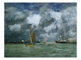Trouville at High Tide, 1892-1896 Giclee Print by Eugène Boudin