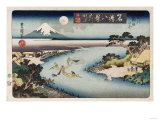 Autumn Moon, Tama River', from the Series 'Eight Views of Famous Places' Giclée-Druck von Ando Hiroshige