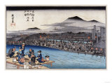 Cool of the Evening at Shijo Riverbed. from the Series 'Famous Places of Kyoto' reproduction procédé giclée par Hashiguchi Goyo