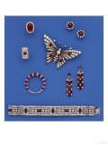 A Selection of Ruby and Diamond Jewellery Giclee Print