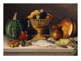 Still Life with Fish and a Pumpkin (Dining Room Scene) Giclee Print by Jose Agustin Arrieta