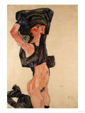 Kneeling Girl, Kniedes Maedchen, 1910 Giclee-vedos tekijänä Egon Schiele Kneeling Girl, Kniedes Maedchen, 1910 Giclee-vedos tekijänä Egon Schiele
