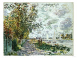 La Berge Du Petit-Gennevilliers, Circa 1875 Giclee Print by Eugène Boudin