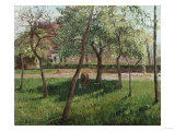 The Enclosure at Eragny, Un Clos a Eragny, 1895 reproduction procédé giclée par Eugène Boudin