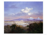 The Valley of Mexico with Volcanoes, 1879 Giclee Print by Salvador Murillo