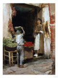 Venetian Fruit Shop Lámina giclée por Theodore Robinson Venetian Fruit Shop Lámina giclée por Theodore Robinson