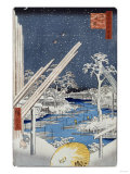 Lumberyards at Fukagawa, from the Series 'One Hundred Views of Famous Places in Edo' Giclee-trykk av Ioki Bunsai Lumberyards at Fukagawa, from the Series 'One Hundred Views of Famous Places in Edo' Giclee-trykk av Ioki Bunsai